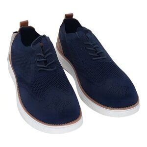 Akademiks Wingtip Knit Oxford Dress Shoes Navy 11M